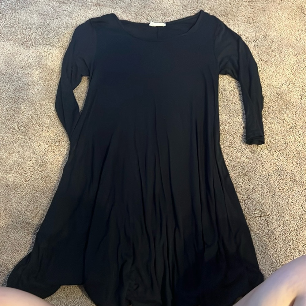 Black knee length dress